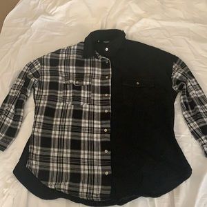 Missguided black and plaid shirt